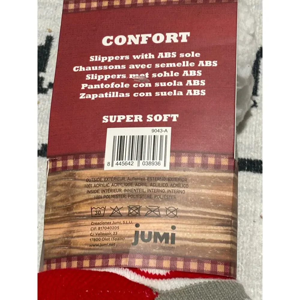 Jungfrau Women's NWT Warm Cozy Sherpa Non Skid Slipper Socks Christmas Winter OS